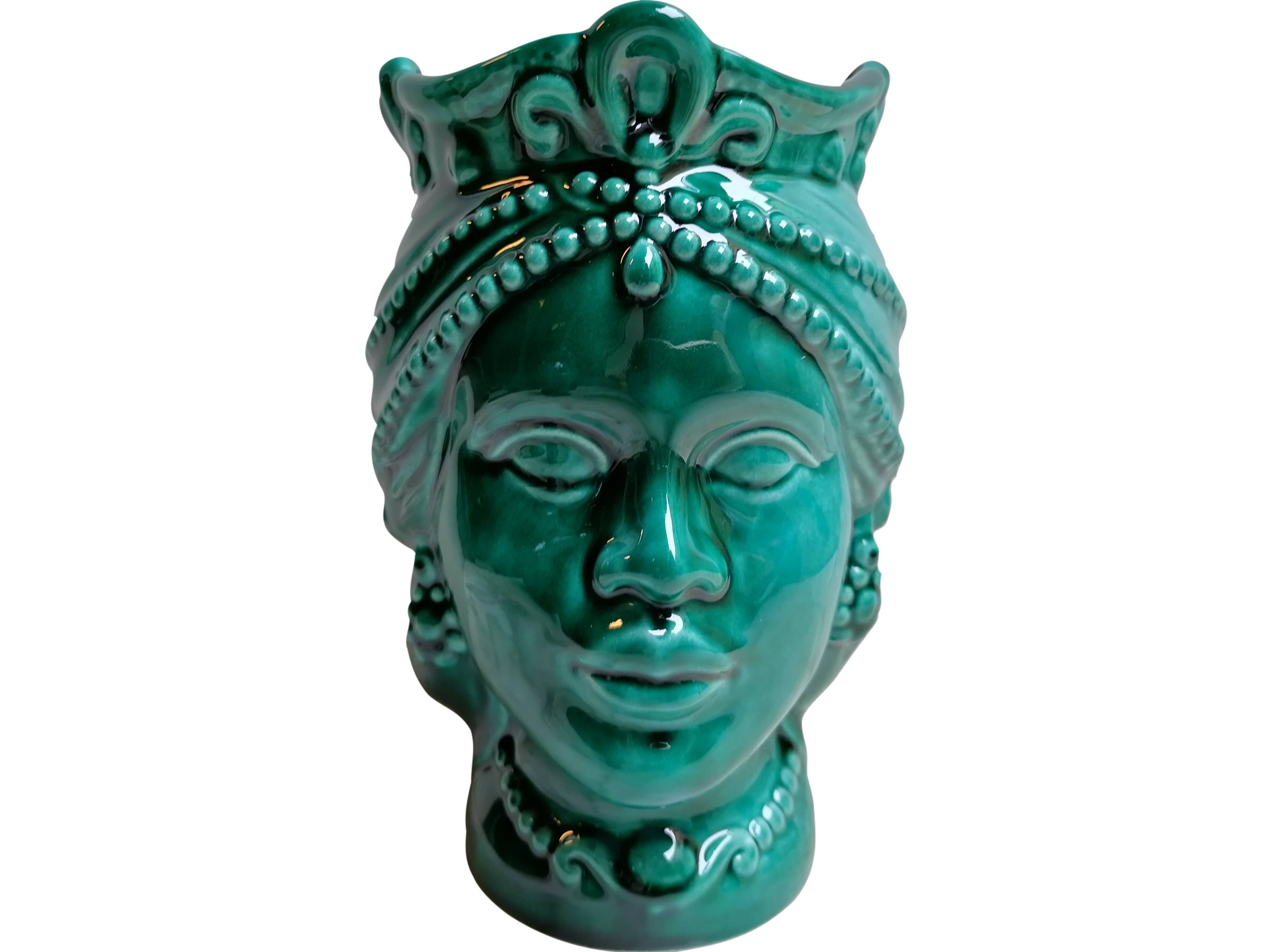 Sicilian ceramic head vases/ Moorish heads