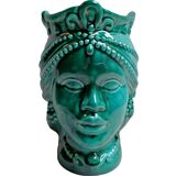 Sicilian ceramic head vases/ Moorish heads