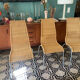 Trio of vintage Ikea rattan and aluminum chairs