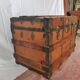 Malle de voyage vers 1900 fer et sapin