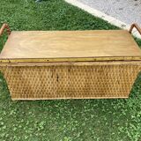 Rattan toy chest