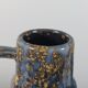 Vintage grey and gold ceramic vase from the 1950s, studio, West Germany.