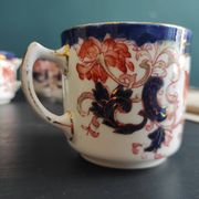 Antique Adderley & Co Lisbon pattern bon china set of 6 tea cups