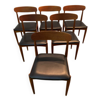 Lot de chaises scandinaves en teck Samcom