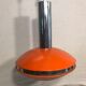 Old hanging UFO Saucer Metal Orange - Chrome Tube 70S Vintage