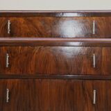 Pretty little Art Deco chest of drawers from the 1930s in walnut.