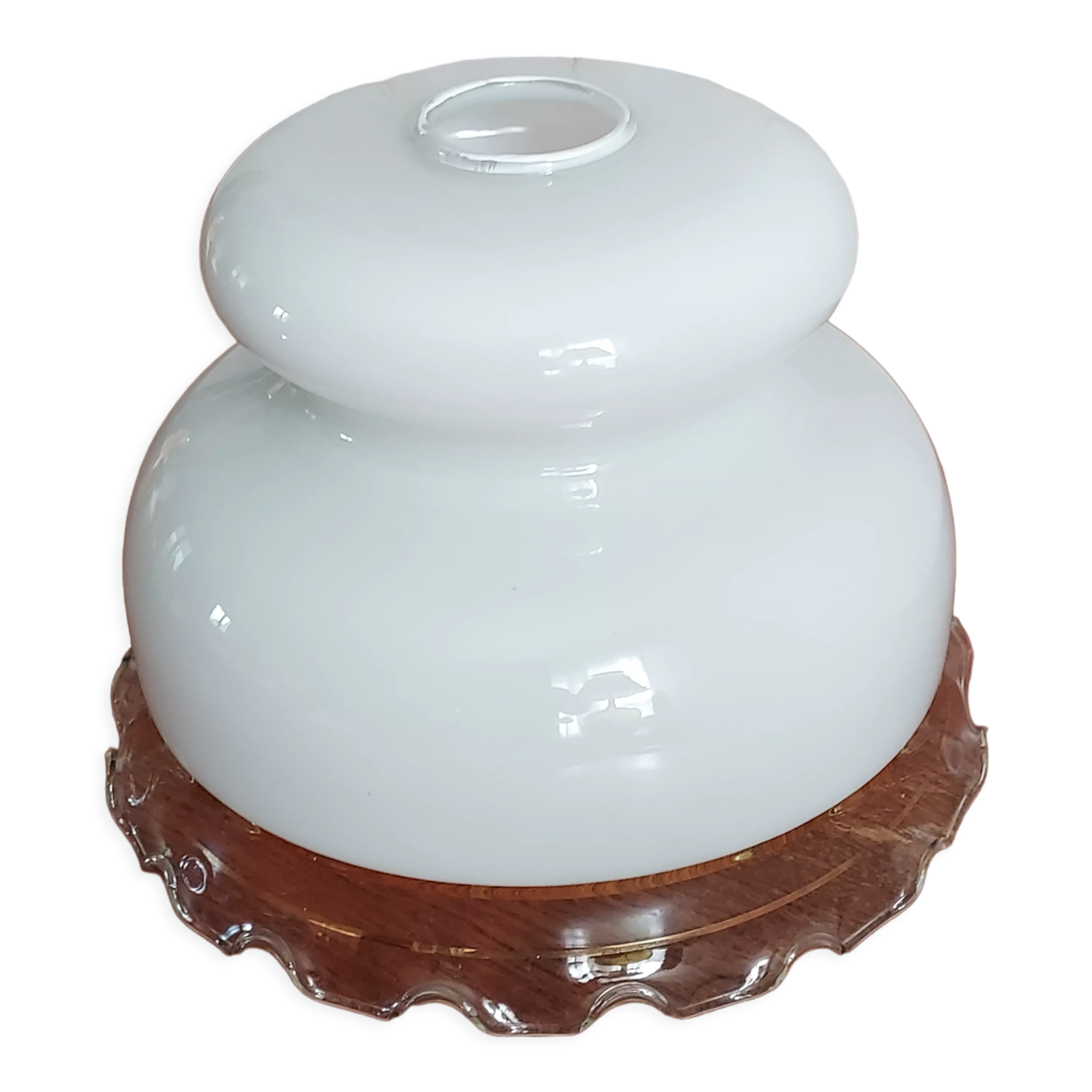 Abat jour opaline avec dorure