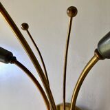 Wall lamp brass and gray metal 1950
