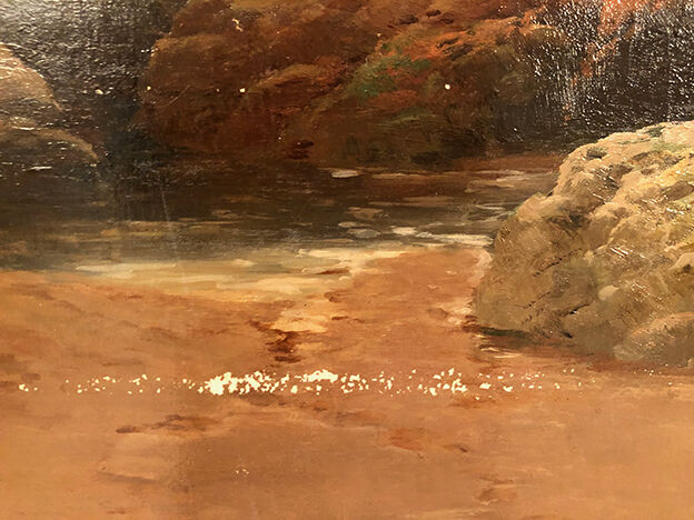 George Henry Jenkins (1843-1914). The shore, very large oil on canvas framed.