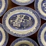 Service faience anglaise  'Willow' Barratts of Staffordshire 1970