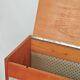 Czech blue blanket storage chest 1970