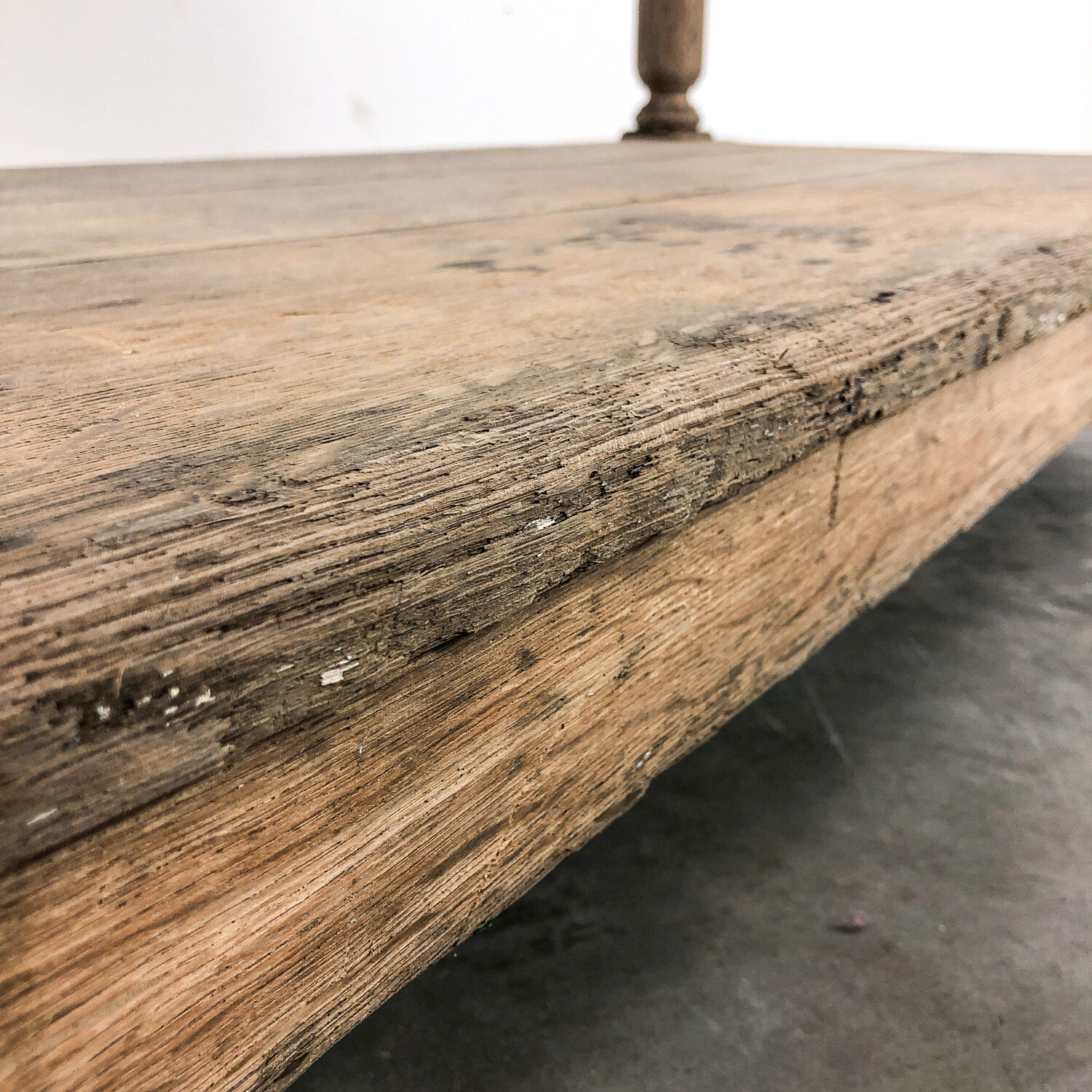 Antique bleeched oak drapers table 19th century