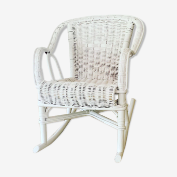 Rocking-chair en osier