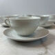 Set of 6 porcelain cups and saucers F. Chauvigny