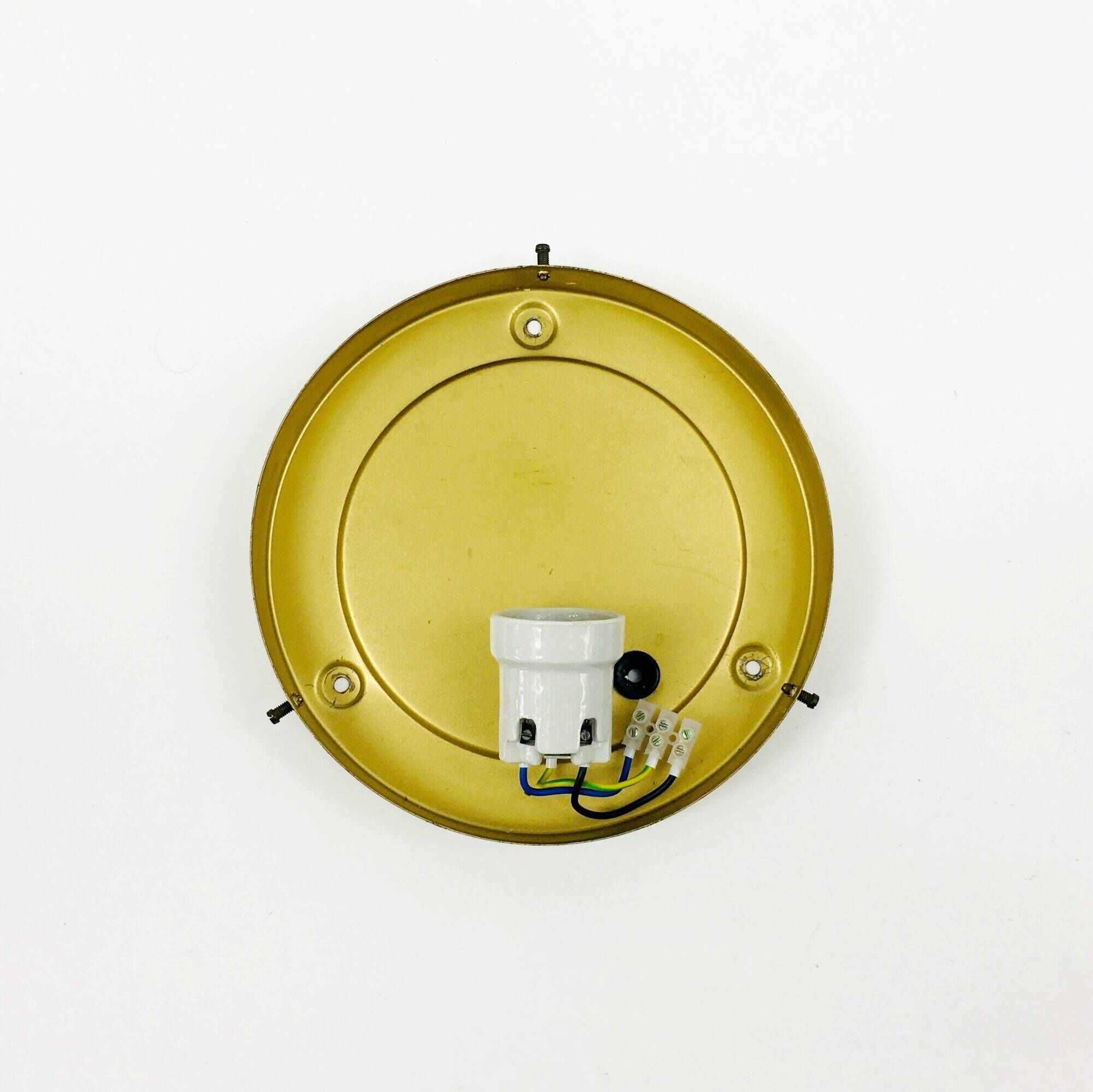 Mid-Century Amber Bubble Glass Flushmount or Wall Light by Helena Tynell for Limburg, Germany, 1960s