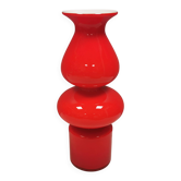 Vases Carnaby rares Per Lütken Holmegaard, en verre rouge corail (1968)