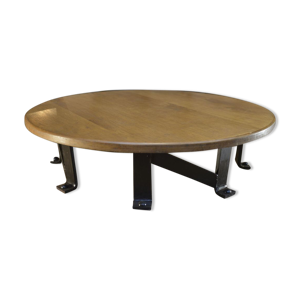 Table basse industrielle - ronde