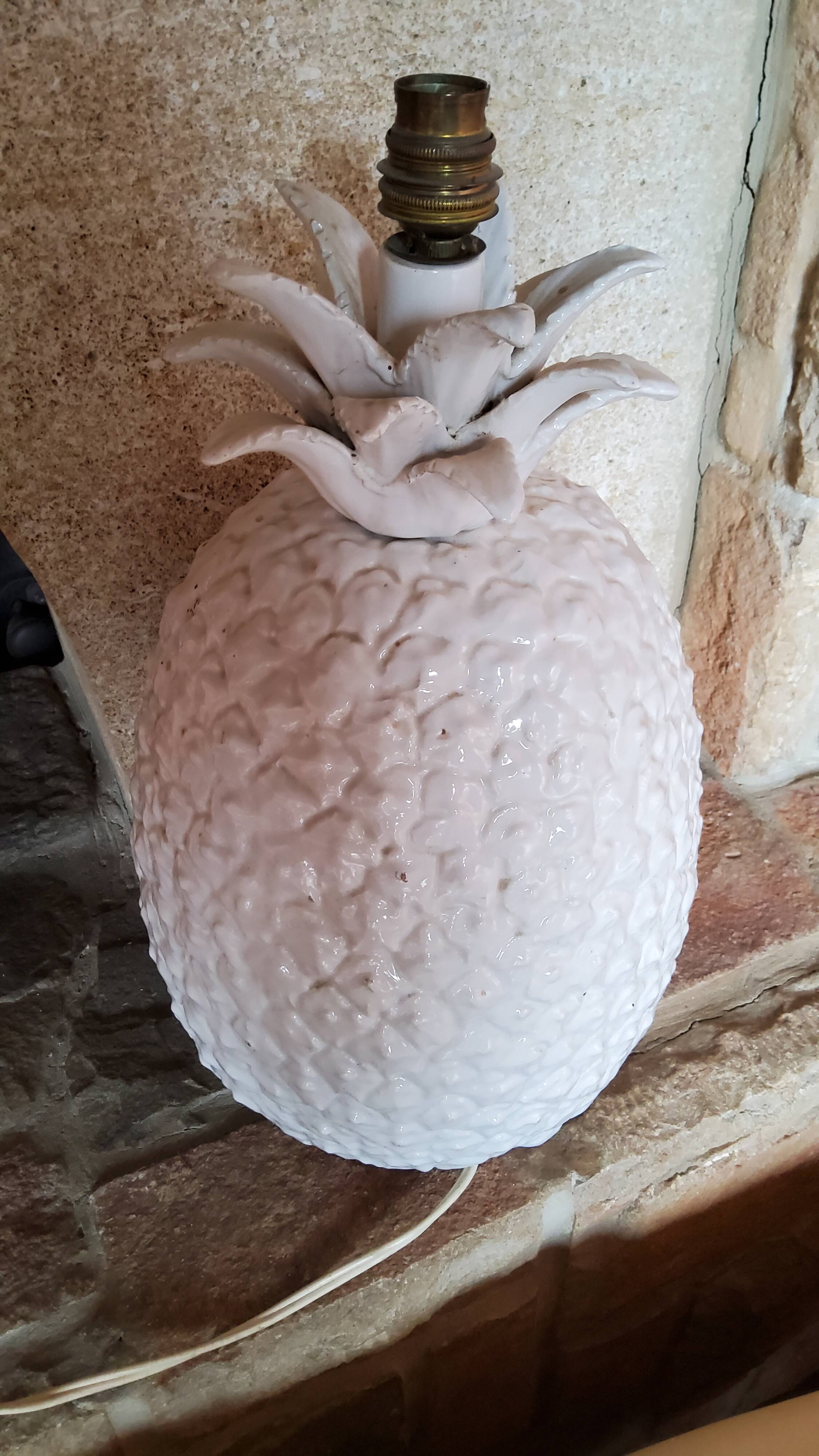 Ceramic 70s pineapple lamp