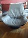 Vintage Swedish leather armchair signed Nelo