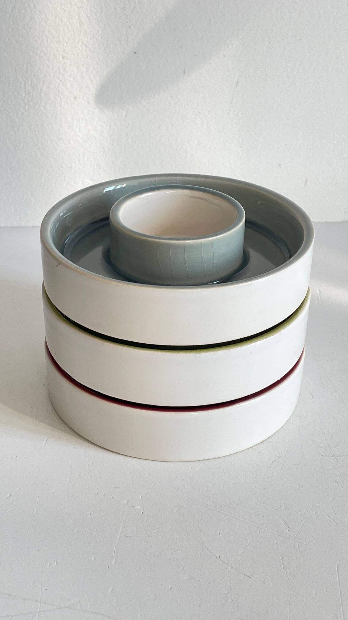 BOUGEOIRS Cracked Ceramic Candle Holder