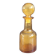 Amber molded glass carafe with stopper