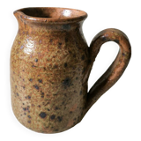 Vintage rustic handcrafted stoneware pitcher carafe