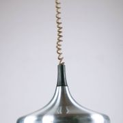 Grande suspension Allemande en métal chromé, modèle Tulip par Erco 1960.