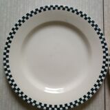 Set of 6 plates Damier Terre de fer Salins