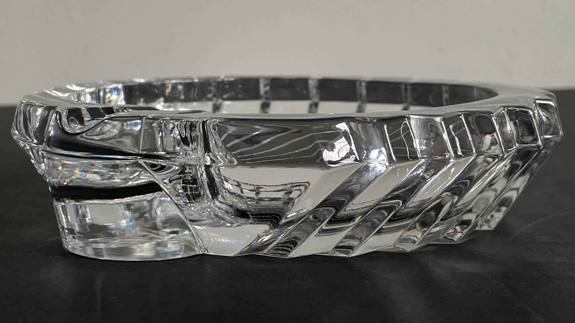 Vintage Crystal Ashtray in Seashell Shape