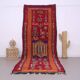 Red Vintage Moroccan Runner Rug 137 x 363 cm - Berber Wool Rug Hallway