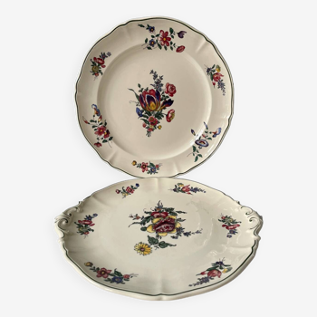 Paire de plats ronds Villeroy & Boch Mettlach Vieux Strasbourg