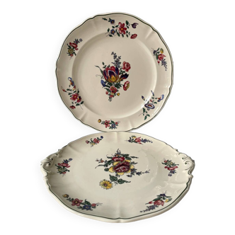 Paire de plats ronds Villeroy & Boch Mettlach Vieux Strasbourg