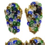 Appliques murales vintage italiennes en verre de Murano, lot de quatre