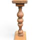 Old turned oak pedestal column, square top.