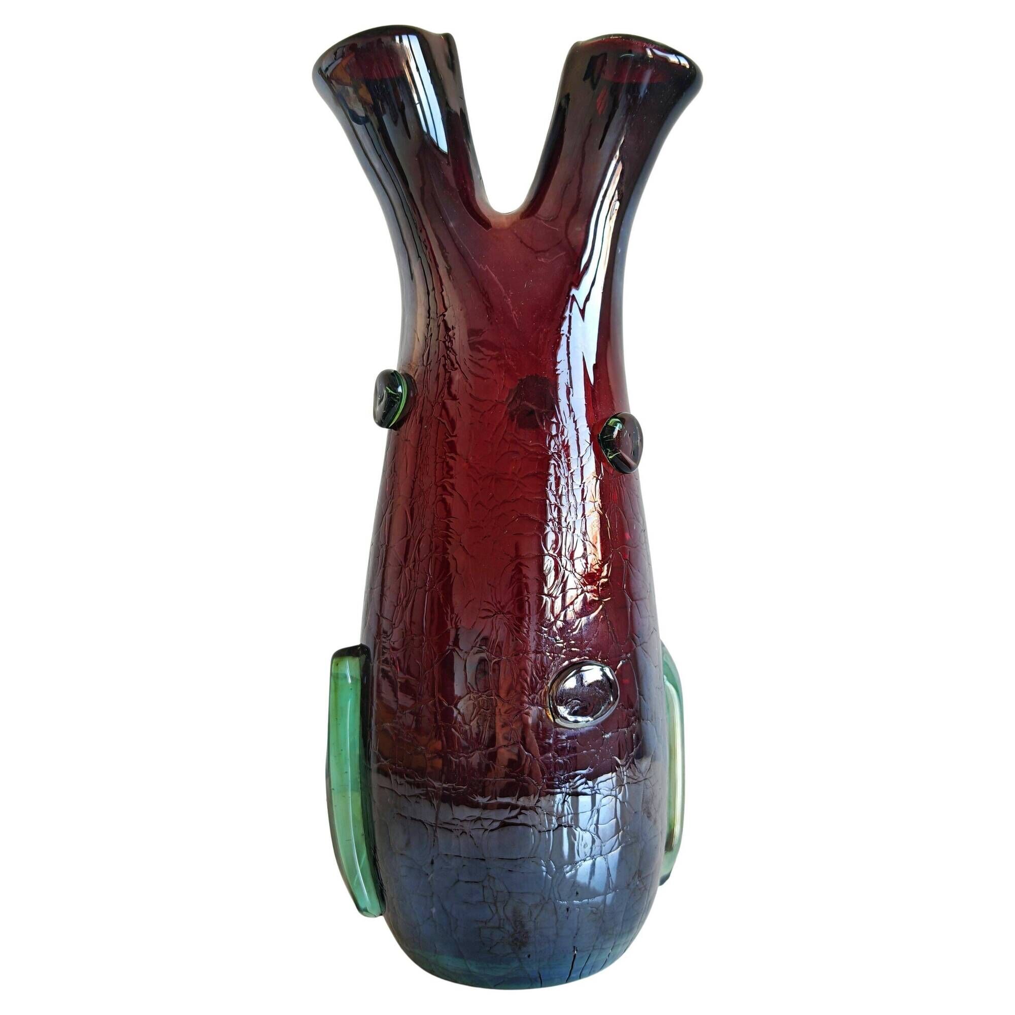 Vase en verre de Murano Mid Century Modern par Luciano Ferro 1950s