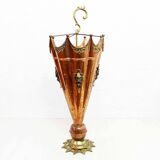 Umbrella stand in copper and brass