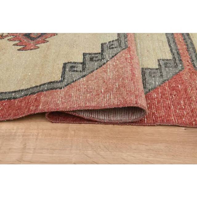 Turkish Runner, Vintage Oushak Wool Runner, Geometric 70's Runner 78x411