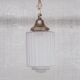 French brass and glass antique pendant light