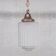 Suspension antique en laiton et verre française