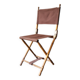Folding camp chair, faux bamboo