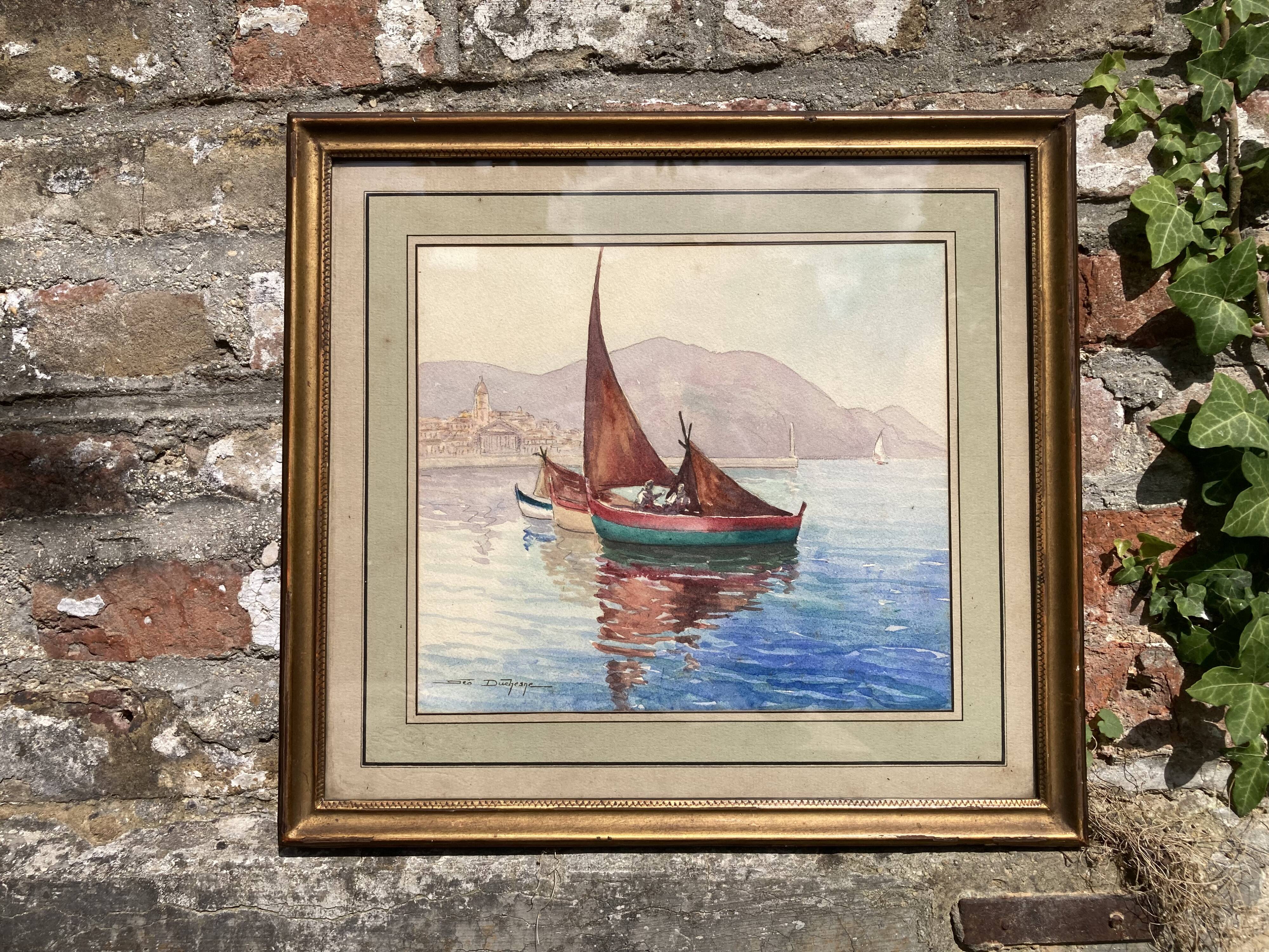 Geo Duchesne (20th century), Framed and signed marine