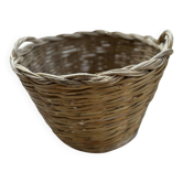 Panier malle rangement vintage osier tressé
