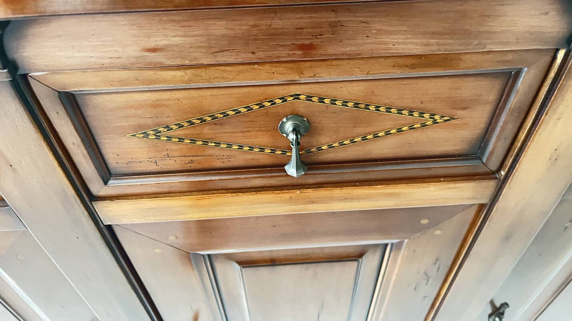 Buffet enfilade in Directoire style, made of cherry wood.