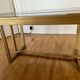 Dining table in brass and smoked glass, Italchrome