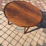 Table basse vintage en palissandre des années 1950 Design Tove & Edvard Kindt-Lars