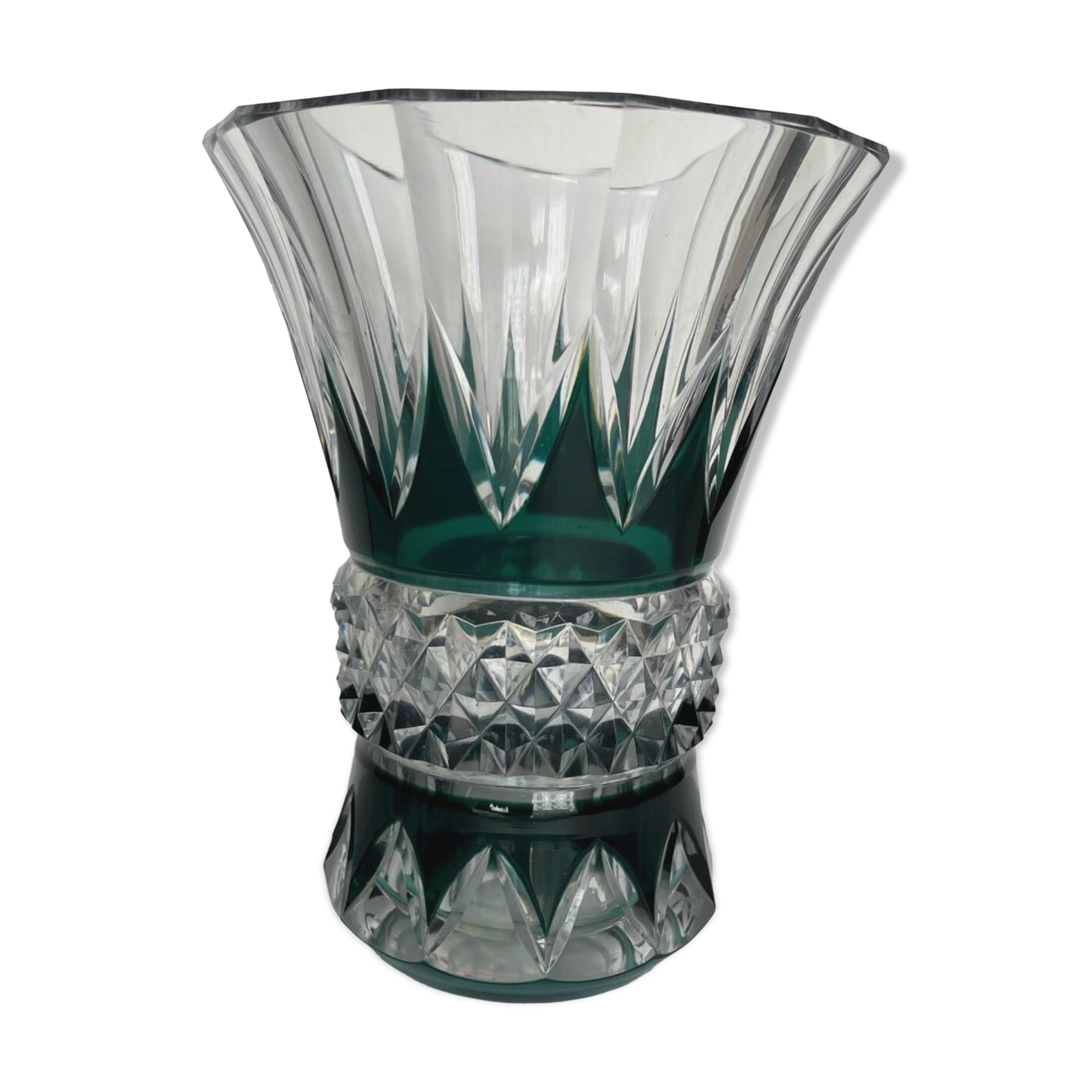 Val saint Lambert cut crystal vase