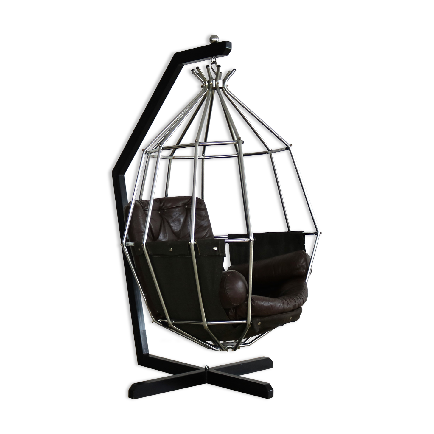 Vintage Ib Arberg Parrot cage lounge chair