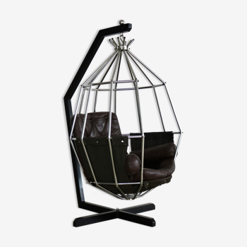 Vintage Ib Arberg Parrot cage lounge chair