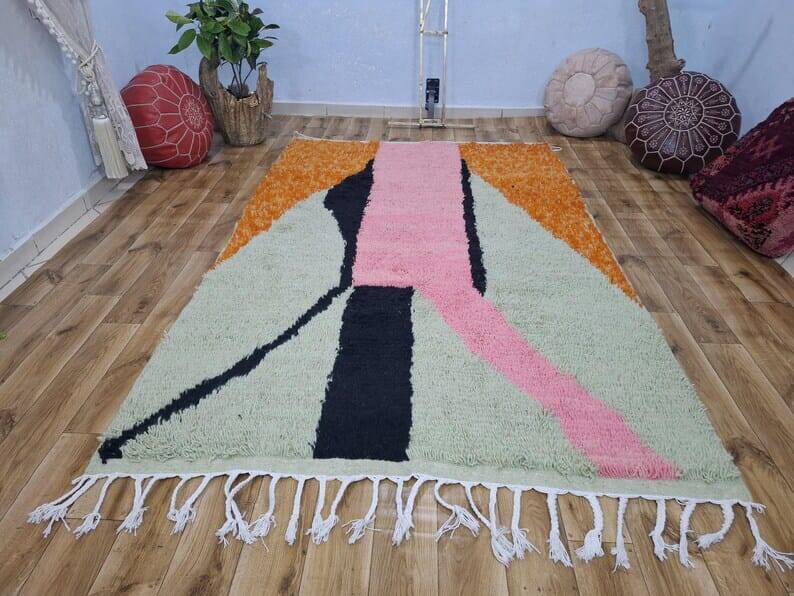 Traditional pure wool rug size 140 x 260 cm