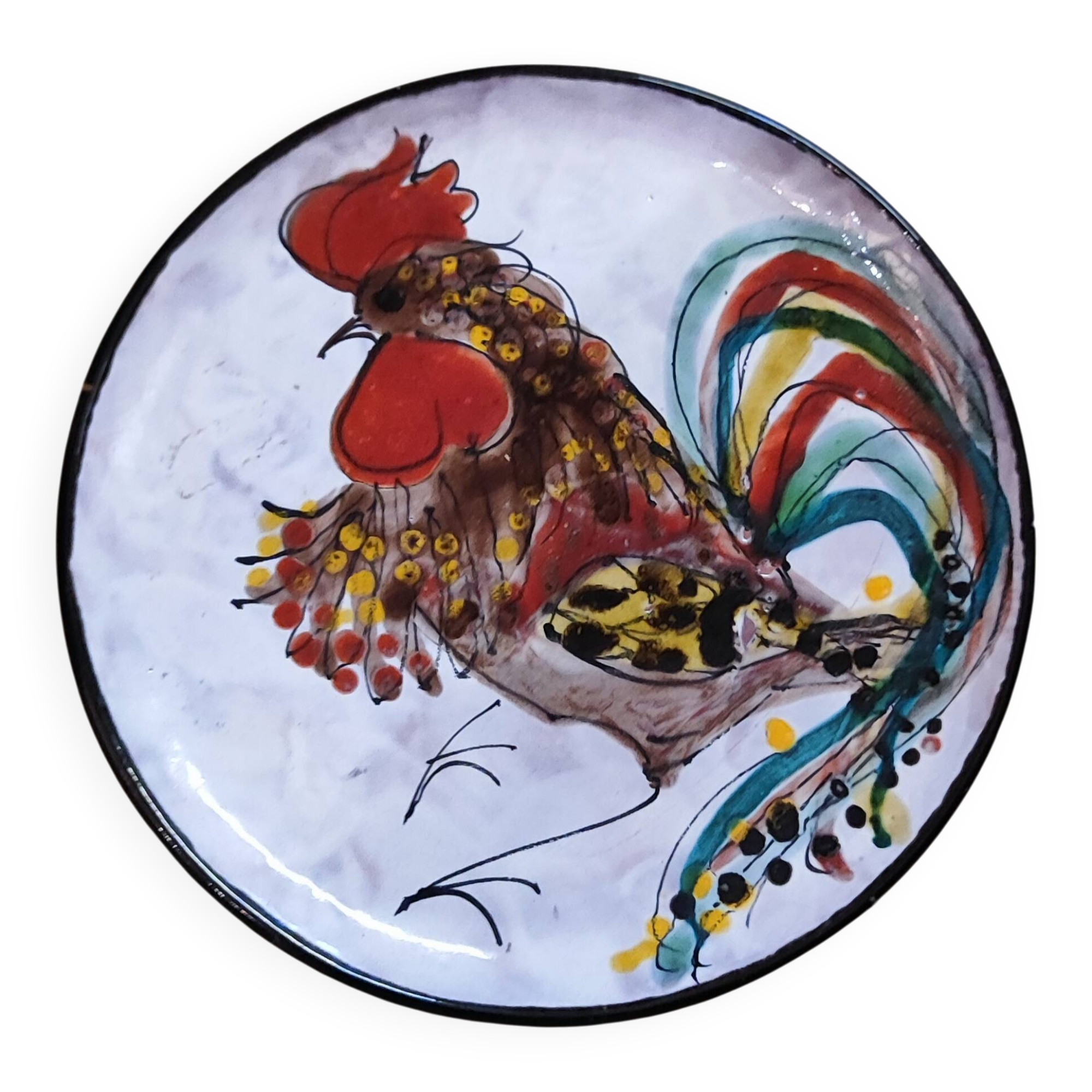Rare Plate Rooster Le Brescon